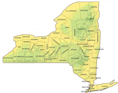 New York State Map By Counties - Table Rock Lake Map