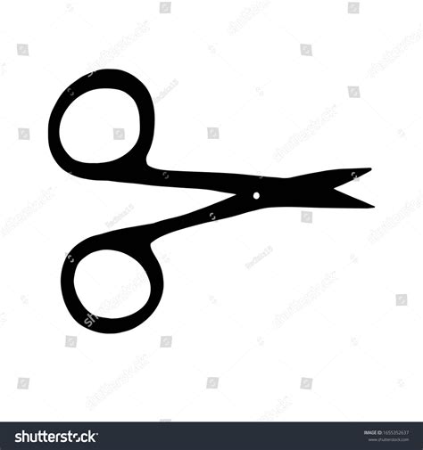 Scissors Silhouette Illustration On White Background Stock Illustration ...