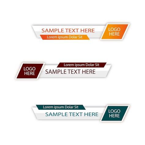 Premium Vector | Colorful lower thirds set template set template design ...