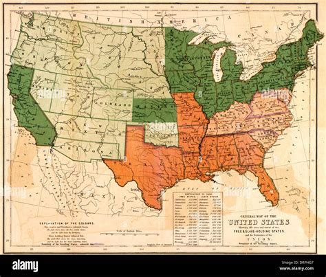 America map 1861 hi-res stock photography and images - Alamy