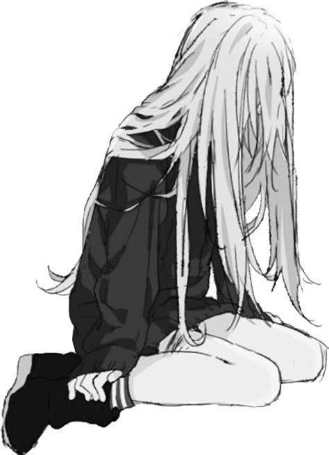 Black And White Anime Girl Sad Wallpapers - Wallpaper Cave