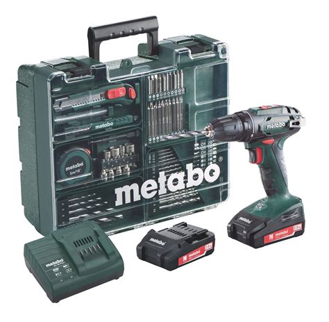 METABO CORDLESS DRILL 18V WITH 64 PCS ACCESSORIES SET BS 18 SET ...