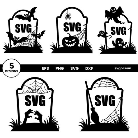 Tombstone Monograms SVG Bundle | Halloween Cut File | Frame Svg - Svg ...