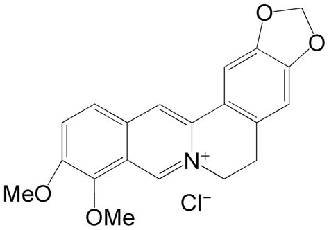 The structure of Berberine hydrochloride. | Download Scientific Diagram