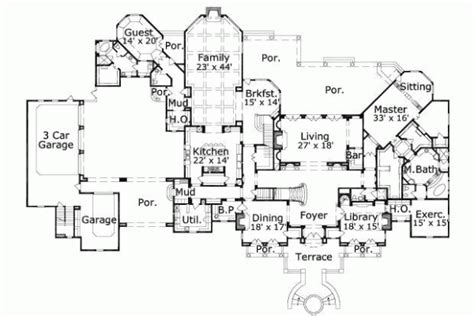 Mansion House Plans 8 Bedrooms