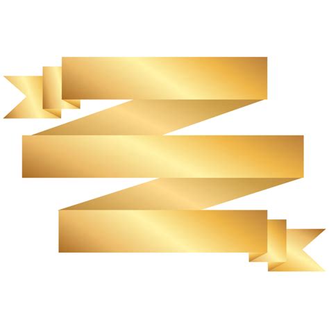 Gold Ribbon Banner 13442056 PNG