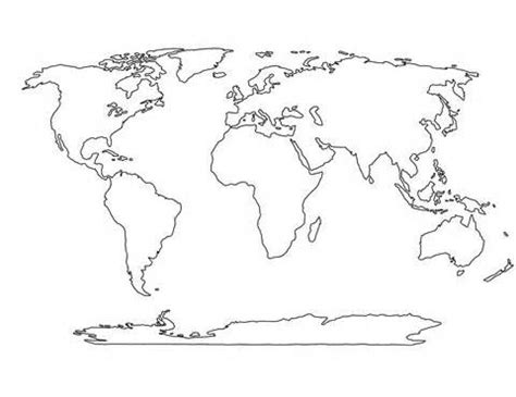 Blank Copy Of World Map - Emilie Nicolette