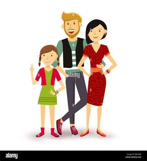 Nuclear family cartoon hi-res stock photography and images - Alamy