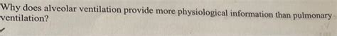 Solved Why does alveolar ventilation provide more | Chegg.com