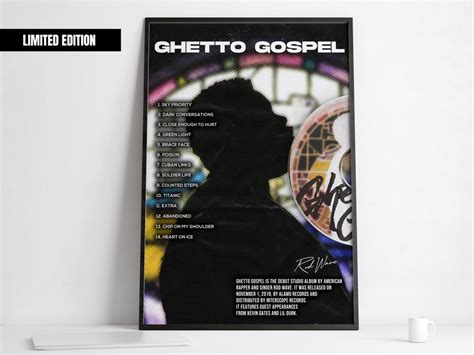 Rod Wave ghetto Gospel Album Music Print Poster, Vinyl Record Plaque ...