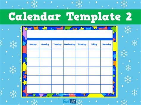 Calendar Template 2 Classroom Calendar Calendar Template Classroom - Riset