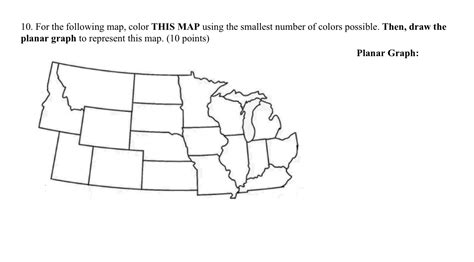 Solved For the following map, color THIS MAP using the | Chegg.com