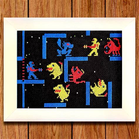 “Wizard of Wor” (Arcade - Midway, 1980) retro video game cross-stitch ...