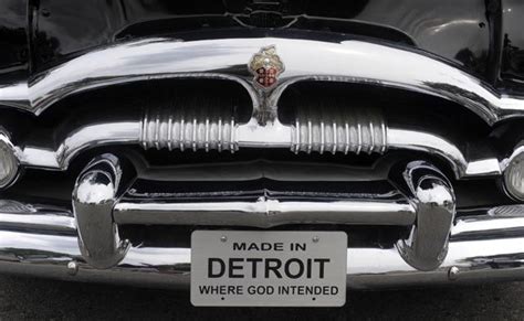 Made In Detroit Car Front End with Chrome Paint and Emblems