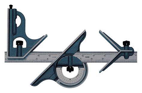 Combination Square Set,4 pcs.,4R,Steel - Grainger