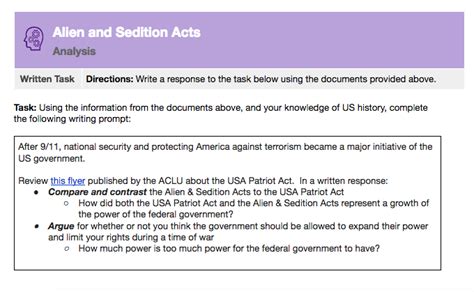 Alien & Sedition Acts | New Visions - Social Studies