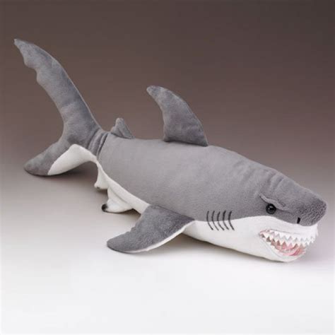 GeeksHive: XL Great White Shark Stuffed Animal 25" - Plush Puppets ...