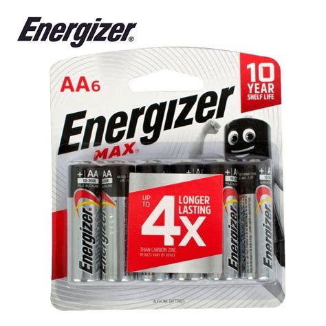 Energizer Max AA Alkaline Batteries Pack of 6 - Just Electronics