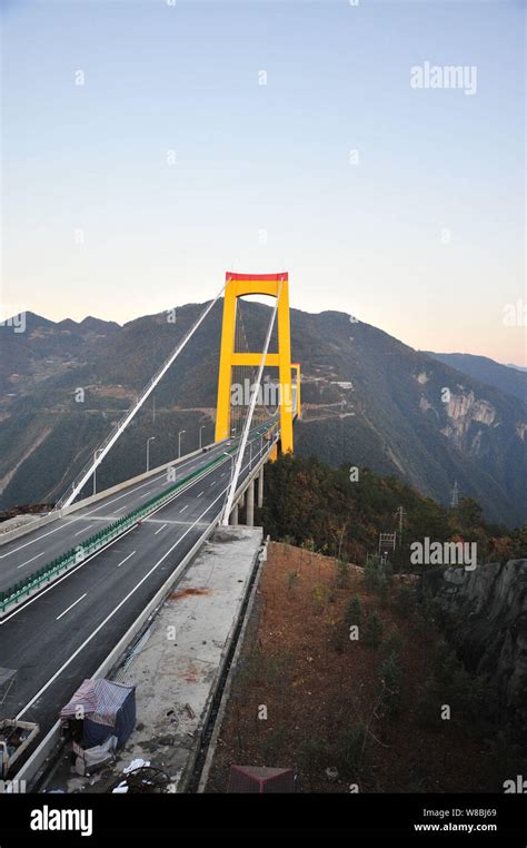 --FILE--View of the Sidu River Bridge crossing the valley of the Sidu ...