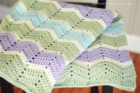 Free Crochet Ripple Afghan Pattern Easy Chevron Blanket Crochet Pattern ...