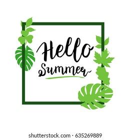 Hello Summer Vector Poster Stock Vector (Royalty Free) 635269889