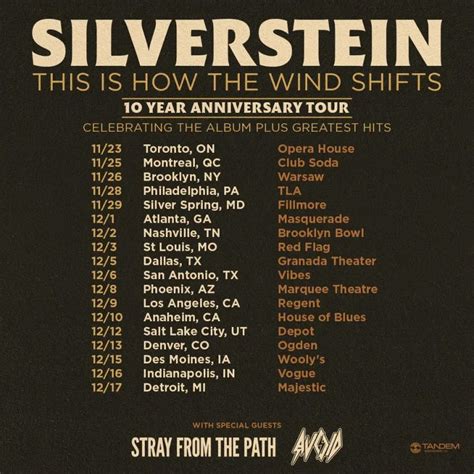 Event Silverstein - 16/12/2023 - Indianapolis - The Vogue - United States