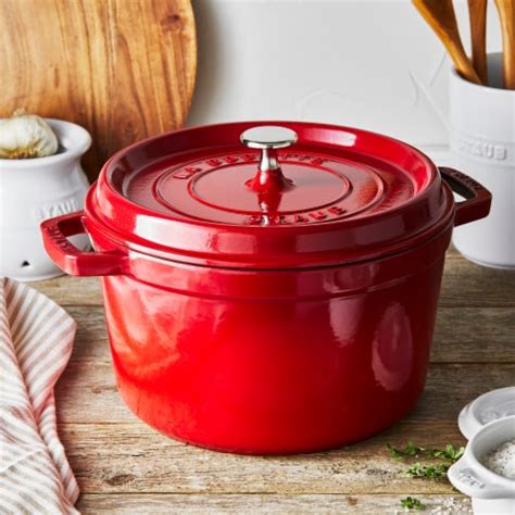 Staub Cast Iron Dutch Oven 5-qt Tall Cocotte, Made in France, Serves 5-6, Cherry, 5-qt - Kroger