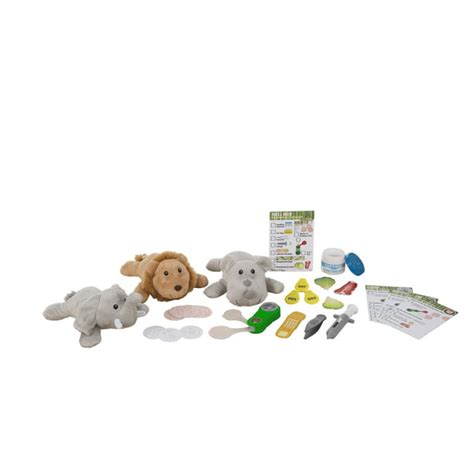 Melissa & Doug Track & Rescue Safari Animals Play Set With 3 Plush ...