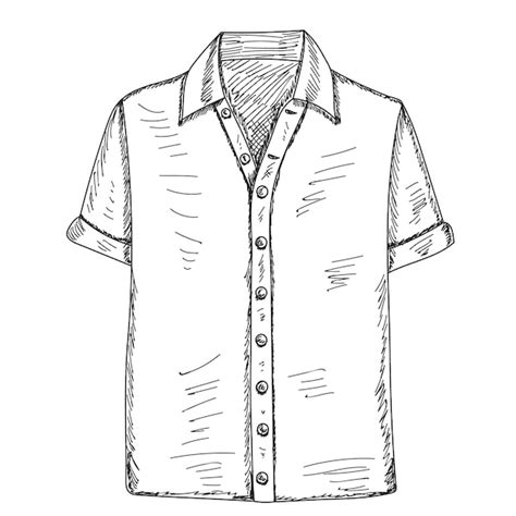 Premium Vector | Hand drawn sketch of men's shirt