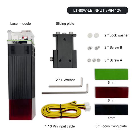 80W High Power Laser Module Kits CNC Engraving Machine Wood Fast ...