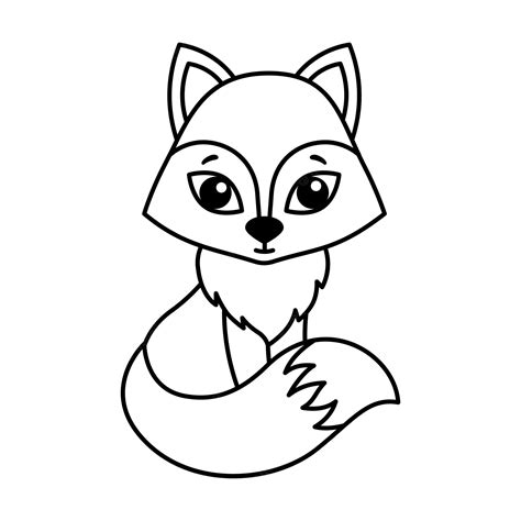 Free fox black and white, Download Free fox black and white png images ...