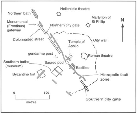 Sketch map of selected principal monuments within Hierapolis ...