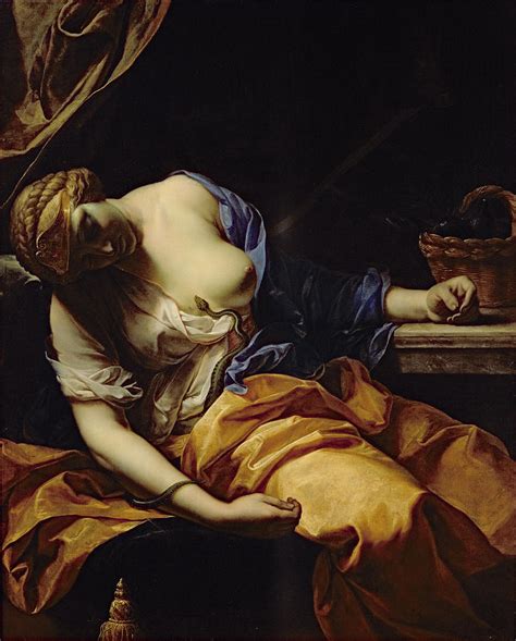 The Death Of Cleopatra Oil On Canvas Photograph by Antoine Rivalz