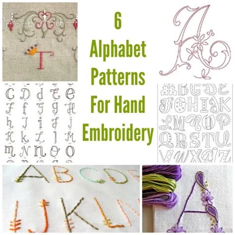 6 Alphabet Patterns For Hand Embroidery – Needle Work