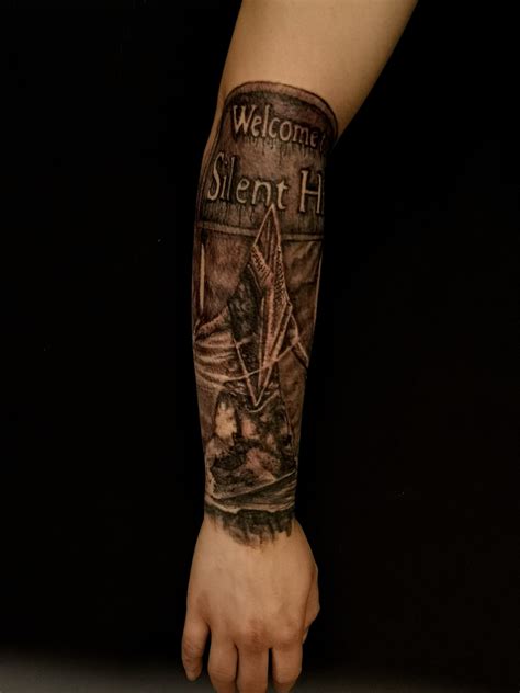 Start of a Silent Hill tattoo sleeve. : silenthill