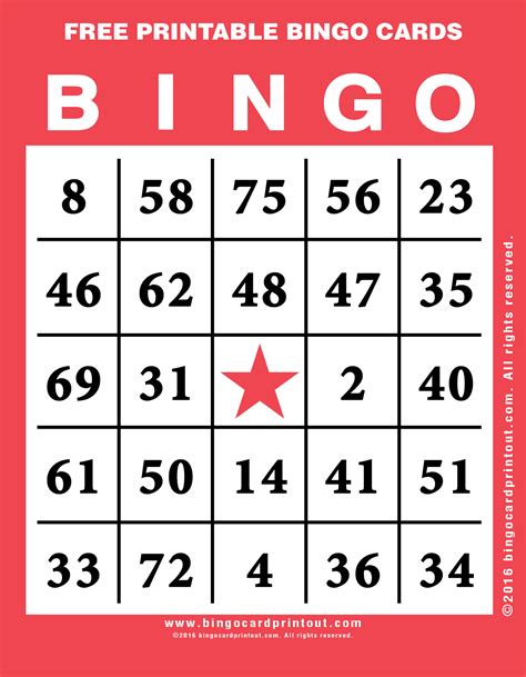 Free Printable Bingo Cards - BingoCardPrintout.com