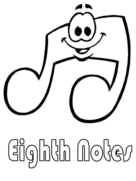 Music Notes Coloring Pages - Coloring Home