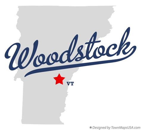 Map of Woodstock, VT, Vermont