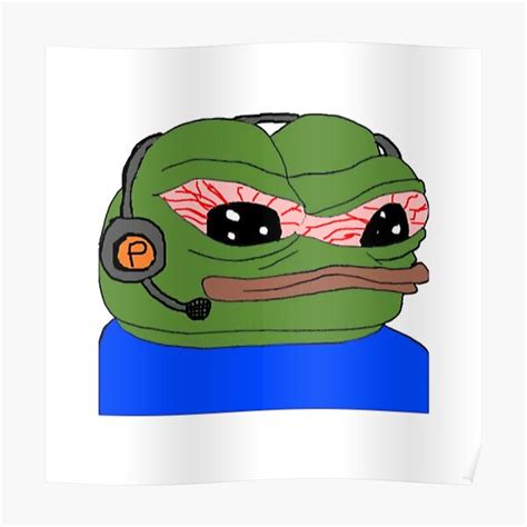 "Pepe sticker Gamer Discord funny meme " Poster by Grace-Cop | Redbubble