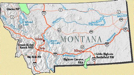 National Parks In Montana Map - Islands With Names