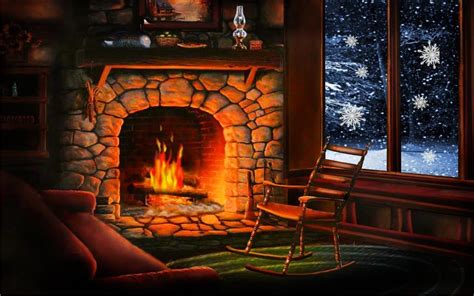 Winter Fireplace Wallpapers - Top Free Winter Fireplace Backgrounds ...