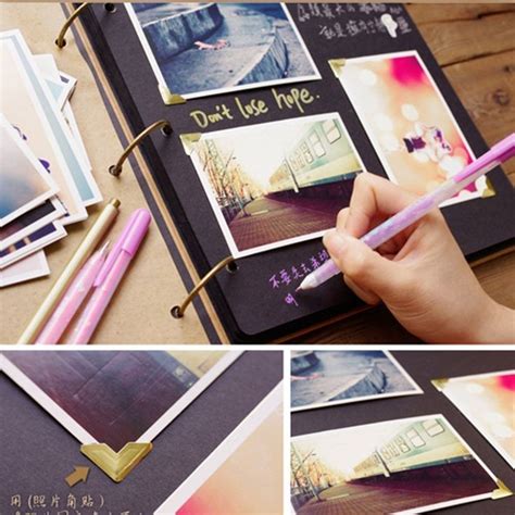 Photo album diy, Photo album wedding guest book, Leather scrapbook