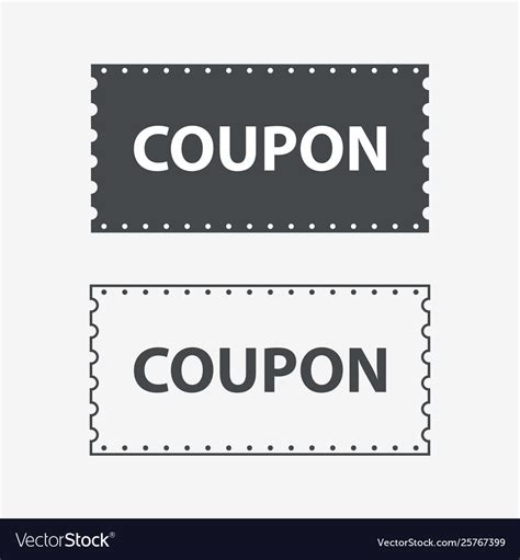 Coupon icons discount coupons tickets card Vector Image