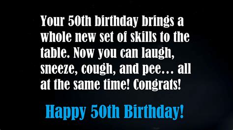 Funny 50th Birthday Wishes - 52 Humor Messages, Quotes, Sayings on Birthday