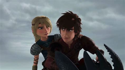 Hiccup and Astrid riding on Toothless's back together from Dreamworks ...