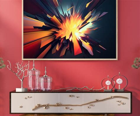 ArtStation - Abstract Decor Wall Art, Home Decor Art, Colorful Artwork ...