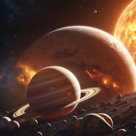 Premium Photo | Planets of the solar system wallpaper