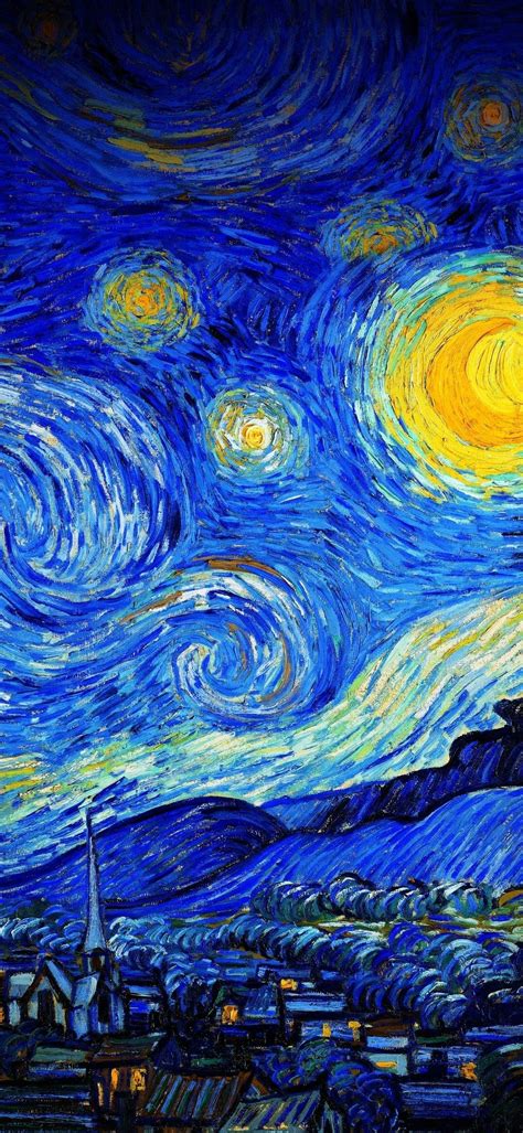 Starry Night Background Van Gogh