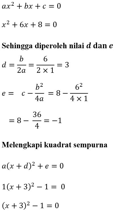 Melengkapi Kuadrat Sempurna, Solusi Akar, dan Contoh Soal - Advernesia