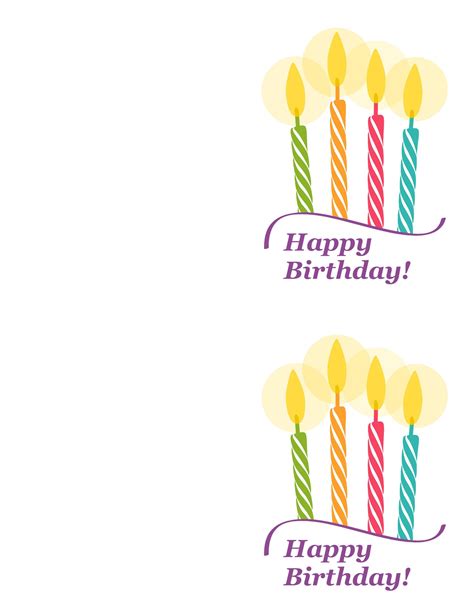 Happy Birthday Card Printable Template | DocTemplates